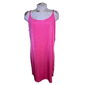 Haley & June Pink Slip Dress Lined‎ Sleeveless Midi Dress Heart Size 3X NWT